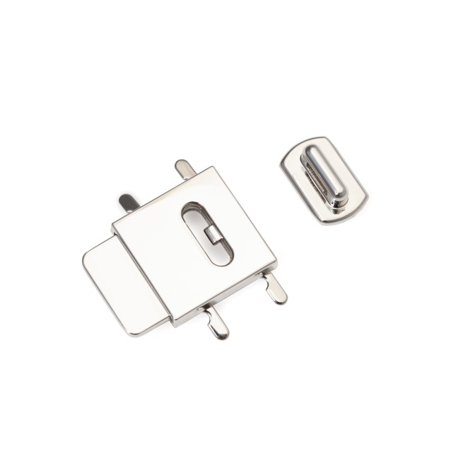 Замок НІКЕЛЬ сумочний 24х33 мм тип D1317