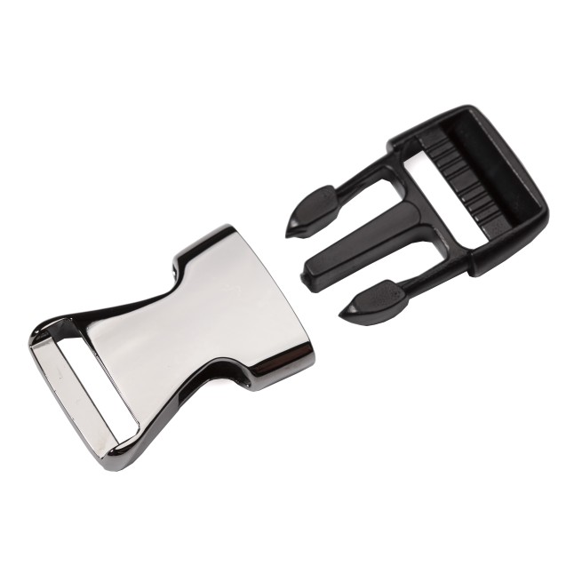 Пряжка-фастекс ЧОРНИЙ НІКЕЛЬ / чорний 25 мм тип D1381