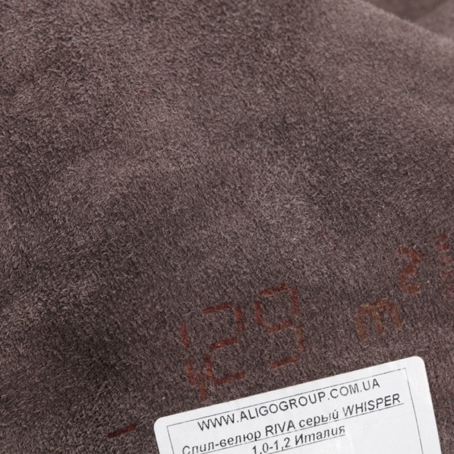 Спил-велюр RIVA сірий WHISPER 1,0-1,2