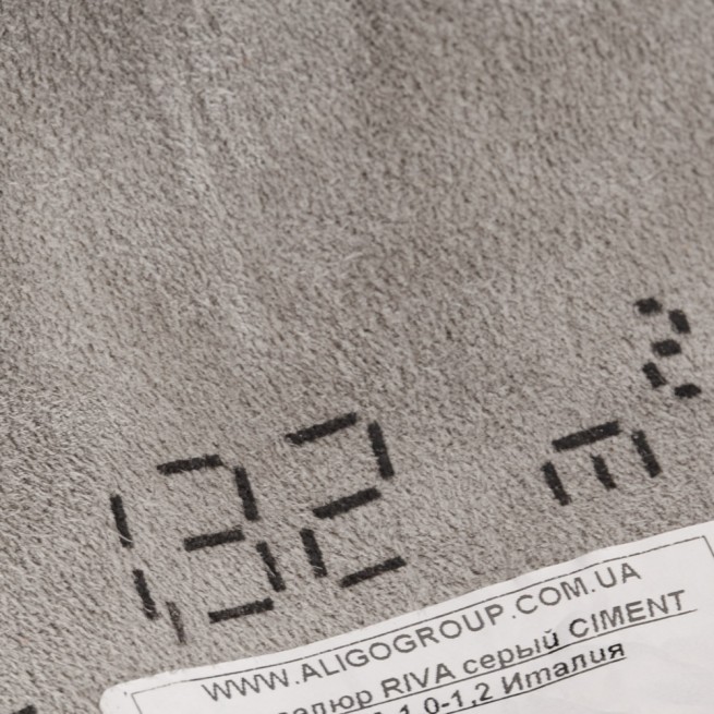 Спил-велюр RIVA сірий CIMENT НОРКА 1,0-1,2 Італія