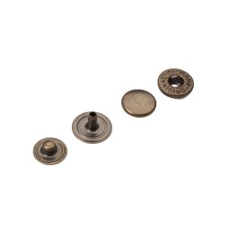Кнопка Альфа БРОНЗА 8,8 мм тип X0057 (4 частини)