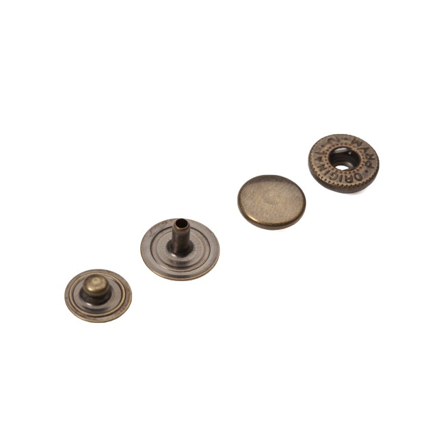 Кнопка Альфа БРОНЗА 8,8 мм тип X0057 (4 частини)