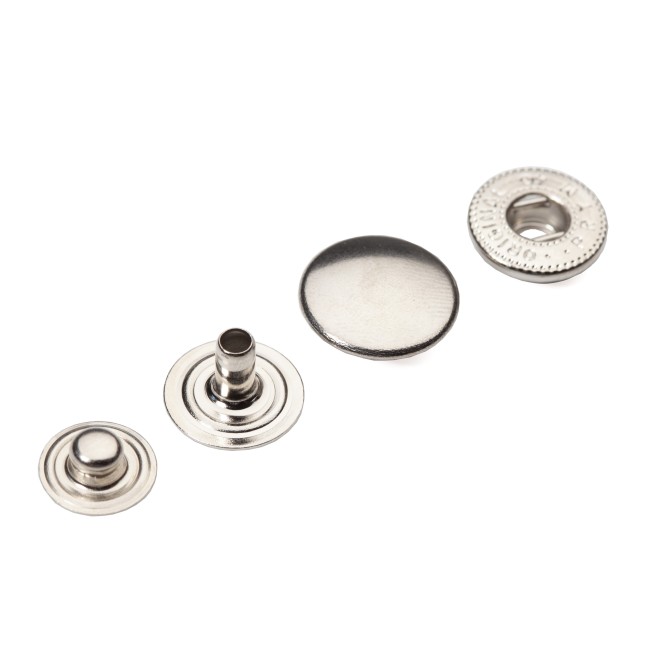 Кнопка Альфа НІКЕЛЬ 14,5 мм тип X0057 (4 частини)