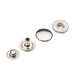 Кнопка Альфа НІКЕЛЬ 12,5 мм тип X0057 (4 частини)