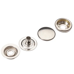 Кнопка Каппа НІКЕЛЬ 14х14 мм тип X0057 (4 частини)