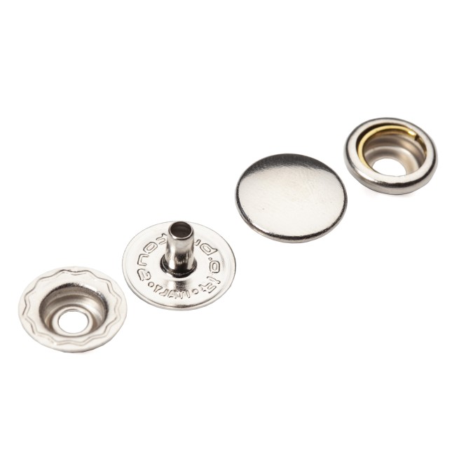 Кнопка Каппа НІКЕЛЬ 14х12 мм тип X0057 (4 частини)