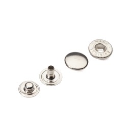Кнопка Альфа НІКЕЛЬ 10,5 мм тип X0057 (4 частини)