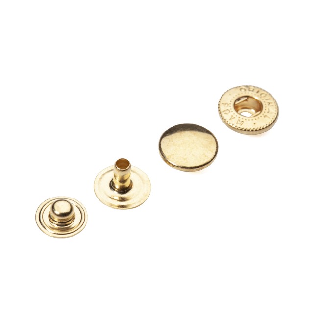 Кнопка Альфа ЗОЛОТО 10,5 мм тип X0057 (4 частини)