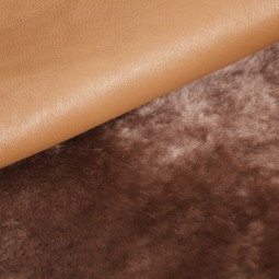 Хутро для дублянки Інтерфіно DF Наппалан коричневий какао т/т Італія