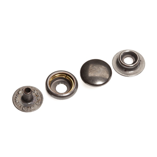 Кнопка Каппа ЧОРНА МІДЬ 10,5 мм тип X0057 (4 частини)