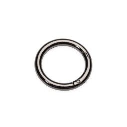 Карабин-кольцо ЧЕРНЫЙ НИКЕЛЬ 35 мм 