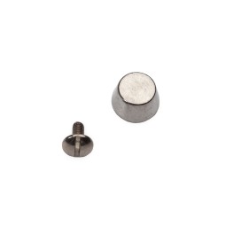 Ніжка для сумки ЧОРНИЙ НІКЕЛЬ конус з гвинтом 12х7 мм тип 26752