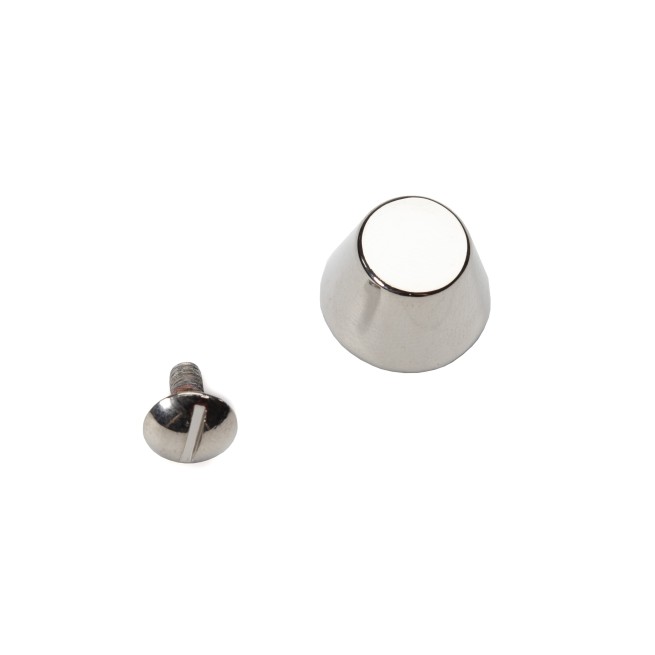 Ніжка для сумки НІКЕЛЬ конус з гвинтом 15 мм тип D1054