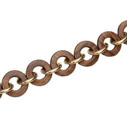 Цепь декоративная ЗОЛОТО+ПЛАСТИК кольца 27мм