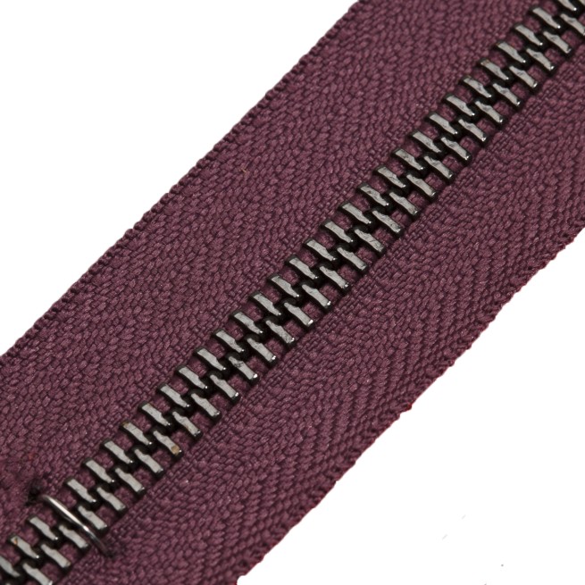 Блискавка метал TECHNO рулонна 5мм фіолет ВЕРЕС/чорний нікель