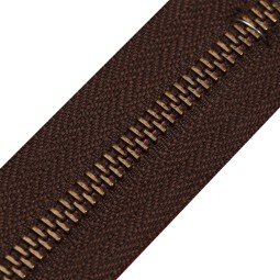 Блискавка метал TECHNO рулонний 5 мм коричневий ШОКОЛАД / латунь