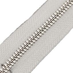 Блискавка метал TECHNO рулонний 5мм сірий ПОПІЛ / е.нікель