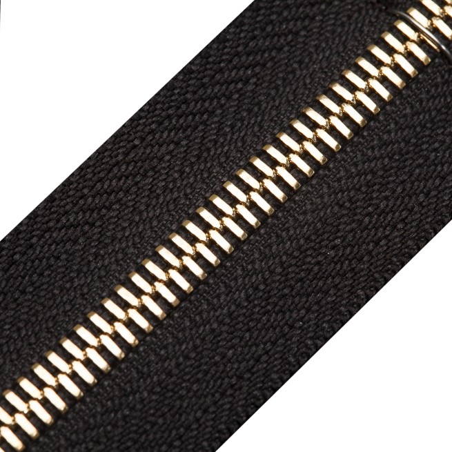 Блискавка метал FUTURA рулонна 5 мм ЧОРНИЙ / св.золото тіп01