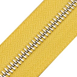 Блискавка метал TECHNO рулонна 5 мм жовтий КУЛЬБАБА / нікель