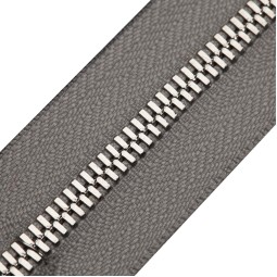 Блискавка метал FUTURA рулонний 5мм сірий ПЕРЛИНА / платина