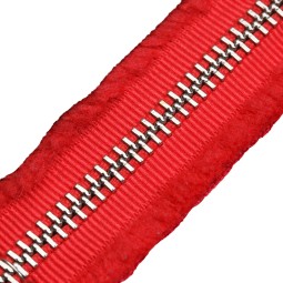 Блискавка метал TECHNO рулонний 5мм червоний КОРАЛ / нікель