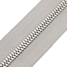 Блискавка метал FUTURA рулонна 5мм сірий ПЕПЕЛ/платина