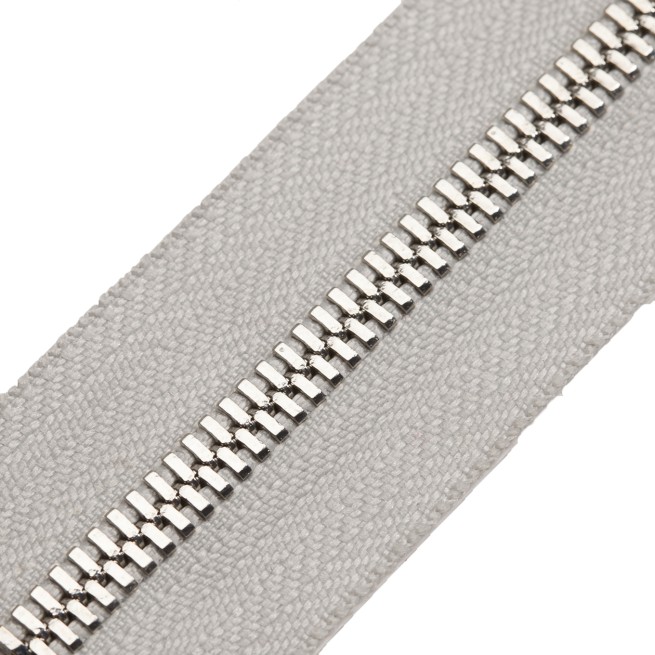 Блискавка метал FUTURA рулонна 5мм сірий ПЕПЕЛ/платина