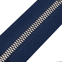 Блискавка метал FUTURA рулонний 5 мм синій ГАЛАКТИКА / нікель