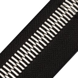 Блискавка метал PERFETTA рулонний 15 мм чорний / платина