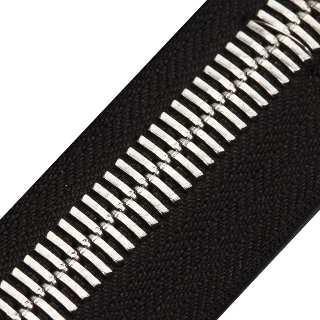 Блискавка метал PERFETTA рулонний 15 мм чорний / платина