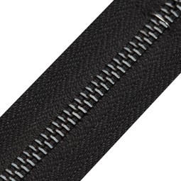 Блискавка метал TECHNO рулонний 5 мм ЧОРНИЙ / ЧОРНИЙ НІКЕЛЬ