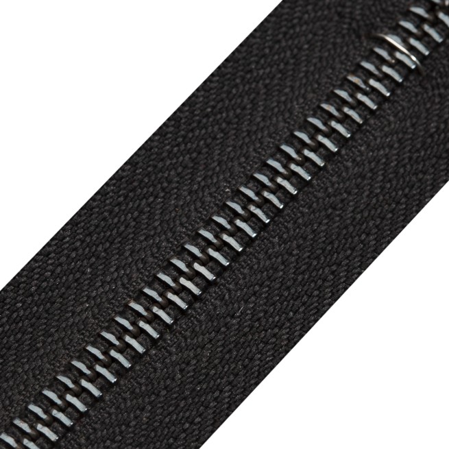 Блискавка метал TECHNO рулонний 5 мм ЧОРНИЙ / ЧОРНИЙ НІКЕЛЬ