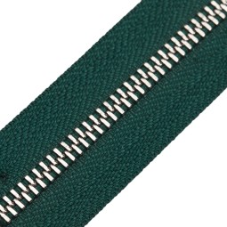 Молния металл TECHNO рулонная 5мм зеленый ЛАМИНАРИЯ/никель