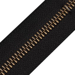 Блискавка метал TECHNO рулонна 5 мм чорний / бронза