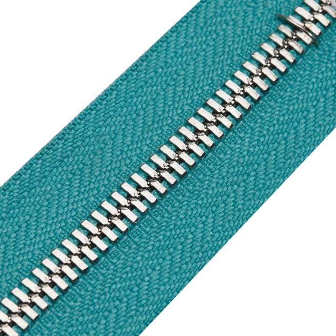 Блискавка метал FUTURA рулонний 5мм бірюза / платина