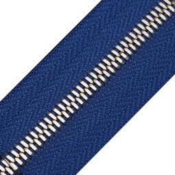 Блискавка метал FUTURA рулонний 5 мм синій ІНДІГО / нікель