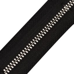 Блискавка метал TECHNO рулонний 3мм ЧОРНИЙ / е.нікель