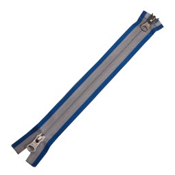 Блискавка пластик WaterProff 6мм синій / світловідбиваюча 24 см