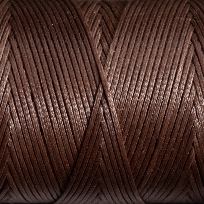 Нитка вощена плоска 100 м 0,8 мм коричневий сепія Туреччина