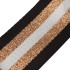 Стрічка ремінна 50мм нейлон чорний білий золото Італія