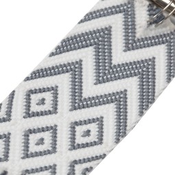 Стрічка ремінна 50 мм нейлон ZIGZAG білий сірий Італія