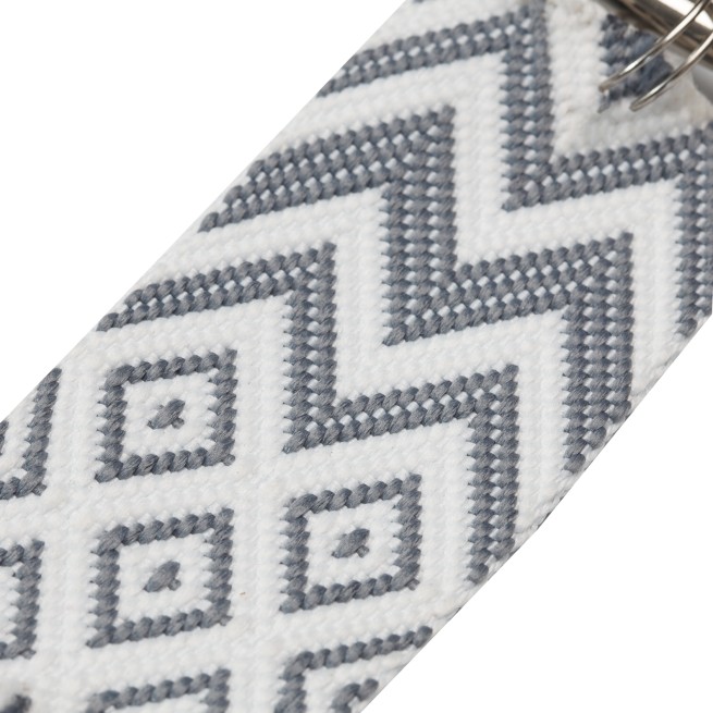 Стрічка ремінна 50 мм нейлон ZIGZAG білий сірий Італія