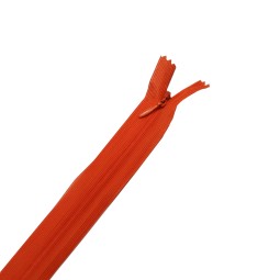 Блискавка пластик NYLON НЕ роз'ємна потайна 3 мм жовтий ОРАНЖ 60 см