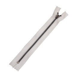 Блискавка метал TECHNO TRANCATTO НЕ роз'ємна 5 мм блок.курсор 20 см білий / чорний