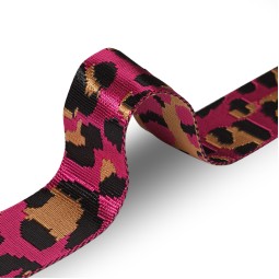 Стрічка ремінь 50 мм нейлон WILD CATS рожевий барбі Італія