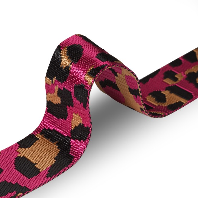 Стрічка ремінь 50 мм нейлон WILD CATS рожевий барбі Італія