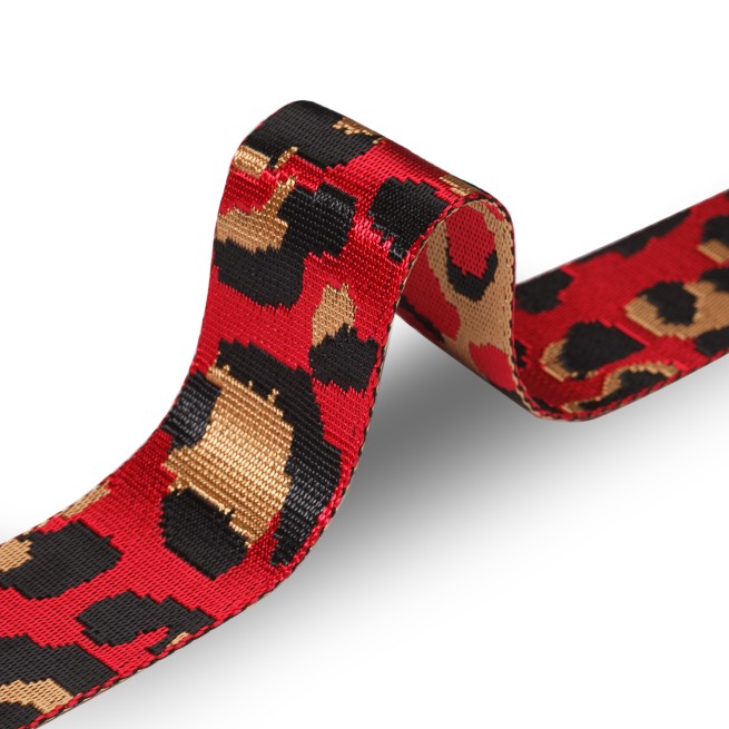 Стрічка ремінна 50 мм нейлон WILD CATS червоний Італія
