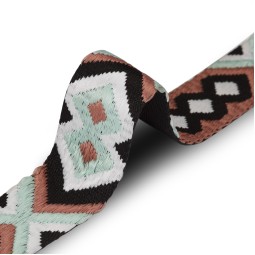 Стрічка ремінна 50 мм нейлон SCANDINAVIA зелена м'ята чорний Італия