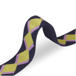 Стрічка ремінна 40 мм б/п синій салатовий бузковий Італія