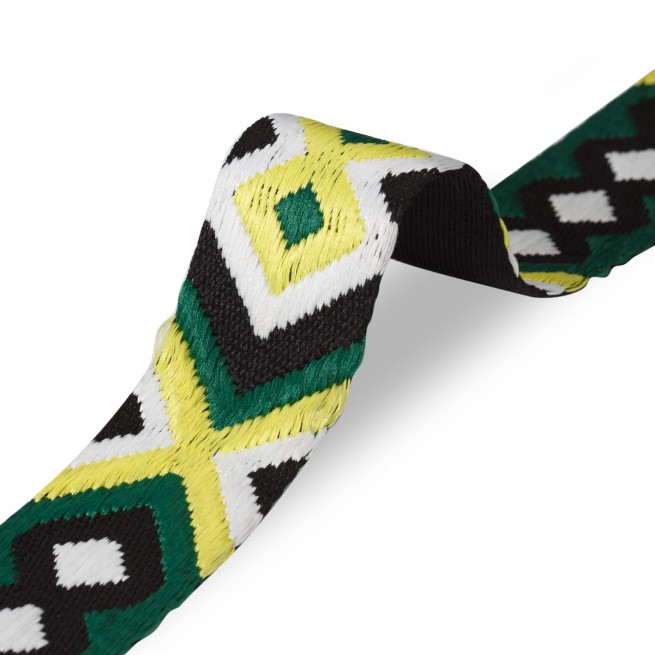 Стрічка ремінна 50 мм нейлон SCANDINAVIA жовтий зелений Італія